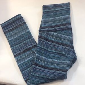 Lululemon Blue Stripe Athletic Leggings Size S